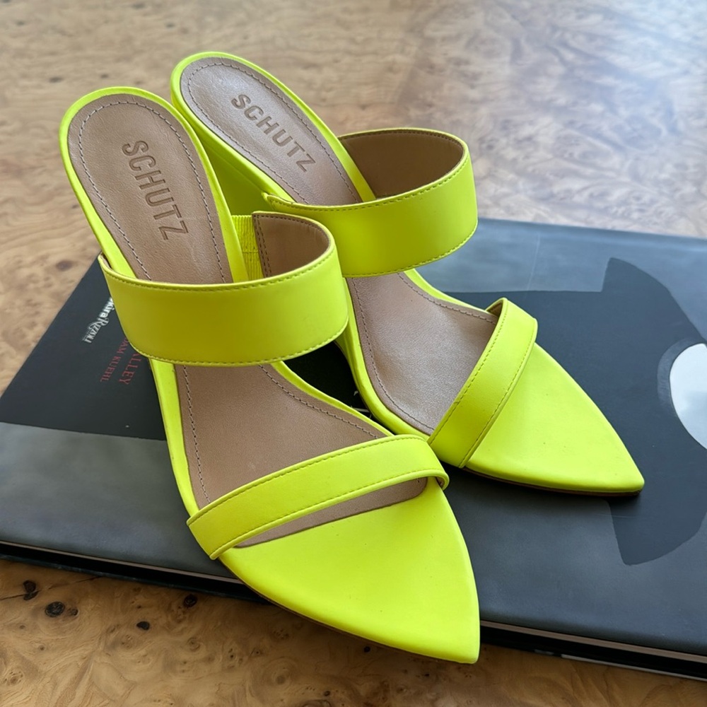 Fun summer neon wedges
